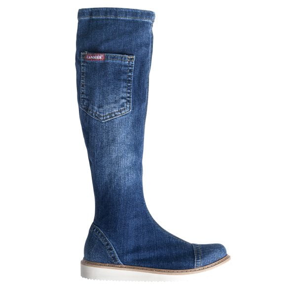 Women's denim boots Artiker 40C297 blue slip-on