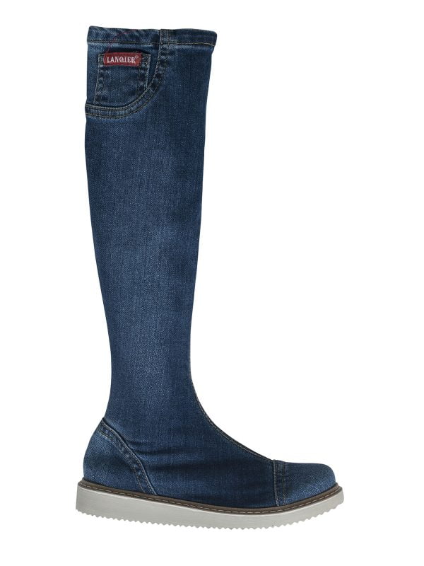Жіночі джинсові черевики Artiker 41C-247 темно-сині сліпони