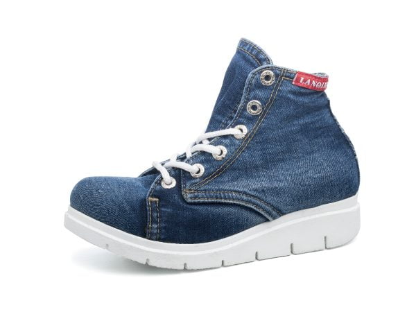 Dámske džínsové topánky Artiker 41C239 blue lace-up