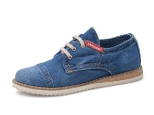 Γυναικεία denim παπούτσια Artiker 44C227 μπλε με κορδόνια