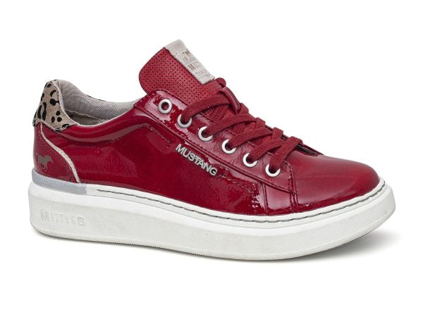Дамски маратонки Mustang 46C018 red lace-up