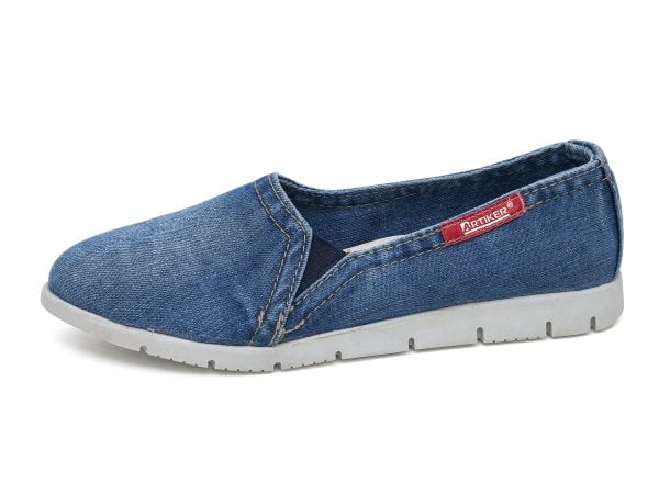 Dámske džínsové topánky Artiker 46C227 blue slip-on