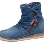 Women's denim boots Artiker 46C237 blue zipper