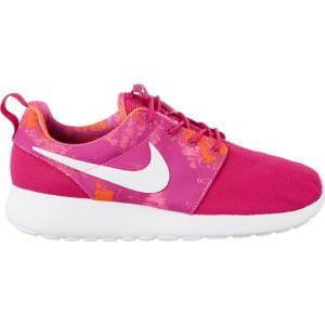 Sapatilhas Nike para mulher WMNS Rosherun print 599432-613 com atacadores cor-de-rosa