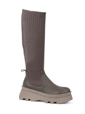 Women's boots Artiker 51C-862 gray slip-on