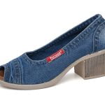 Γυναικεία denim παπούτσια Artiker 46C217 μπλε slip-on