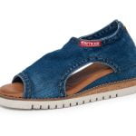 Women's denim sandals Artiker 50C-256 blue zipper