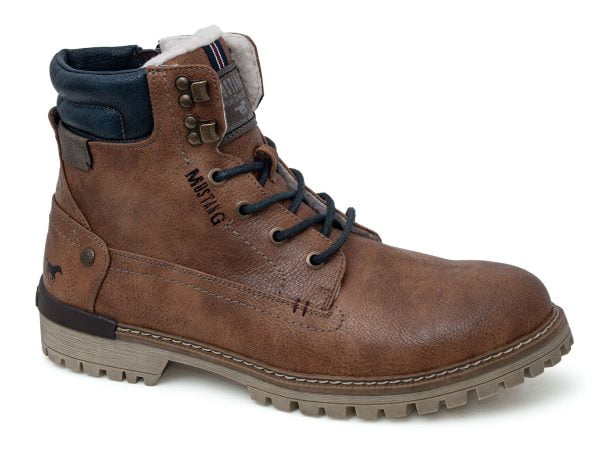 Mustang 49A-066 (4142-602-307) cognac lace-up boots