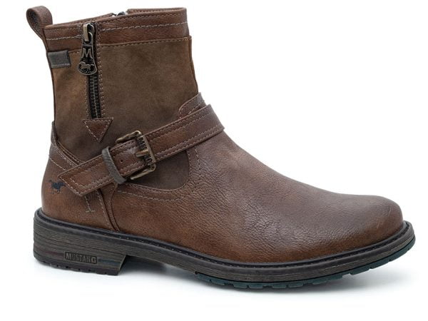 Mustang men's boots 49A-082 (4157-606-307) brown zipper