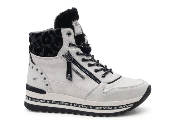 Women's shoes Mustang 49C-050 (1364-503-203) ice lace-up