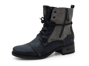 Women's boots Mustang 49C-171 (1229-510-9) navy blue lace-up