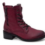Women's boots Mustang 49C-910 (1403-501-5) red lace-up