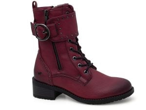 Women's boots Mustang 49C-915 (1403-503-5) red lace-up
