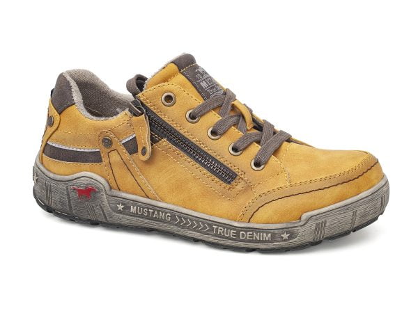 Women's Mustang 47C-006 (1290-302-6) yellow lace-up shoes