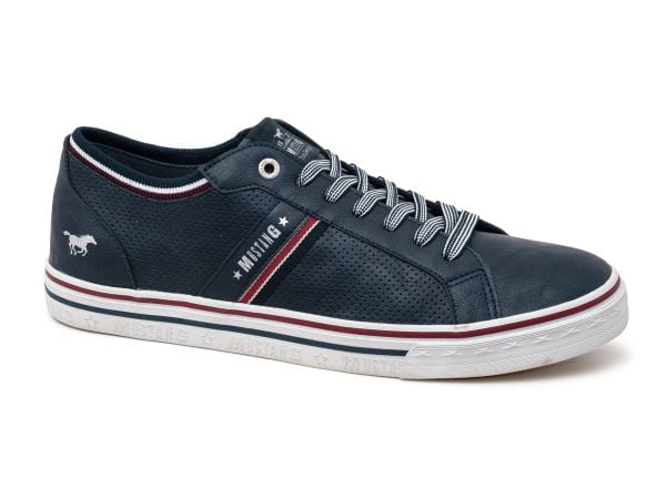 Men's sneakers Mustang 48A-060 (4147-308-820) navy blue lace-up