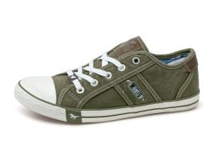 Women's sneakers Mustang 48C-010 (1099-302-777) green lace-up