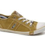Women's Mustang 48C-011 (1099-302-660) gold lace-up tennis shoes