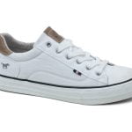Women's Mustang 48C-033 (1272-301-1) white lace-up tennis shoes