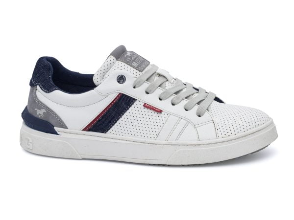Chaussures à lacets blanches Mustang 50A-019 (4177-301-1) pour hommes