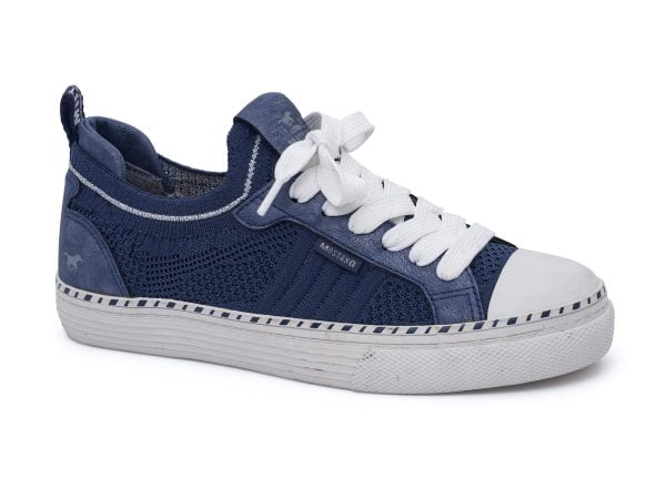 Women's sneakers Mustang 50C-030 (1376-302-800) navy blue lace-up