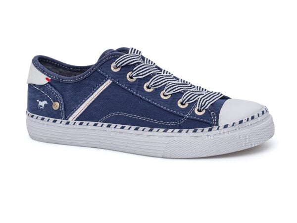Дамски обувки за тенис с връзки в синьо Mustang 50C-031 (1376-301-841)