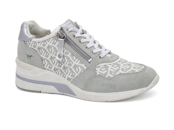 Women's Mustang 50C-067 (1378-302-22) grey lace-up shoes