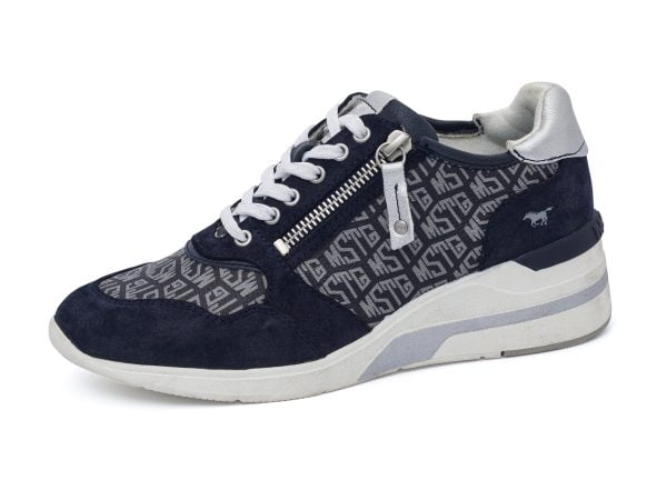 Women's shoes Mustang 50C-068 (1378-302-820) navy blue lace-up