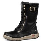 Women's boots Mustang 51C-068 (1290-613-9) black lace-up