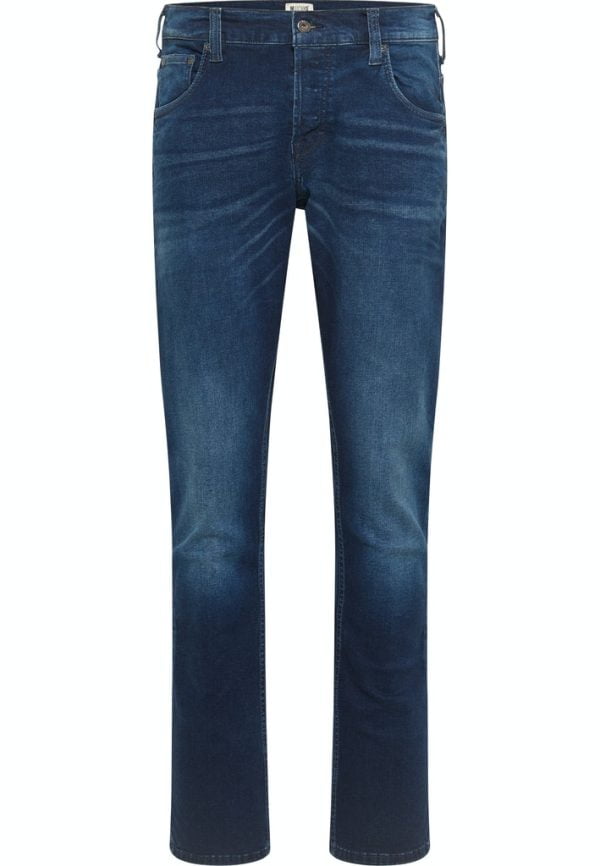 Heren Mustang Chicago Tapered Jeans 1012620-5000-903 blauw
