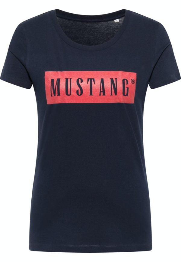 Mustang moteriški marškinėliai 1013220-4085 tamsiai mėlyni
