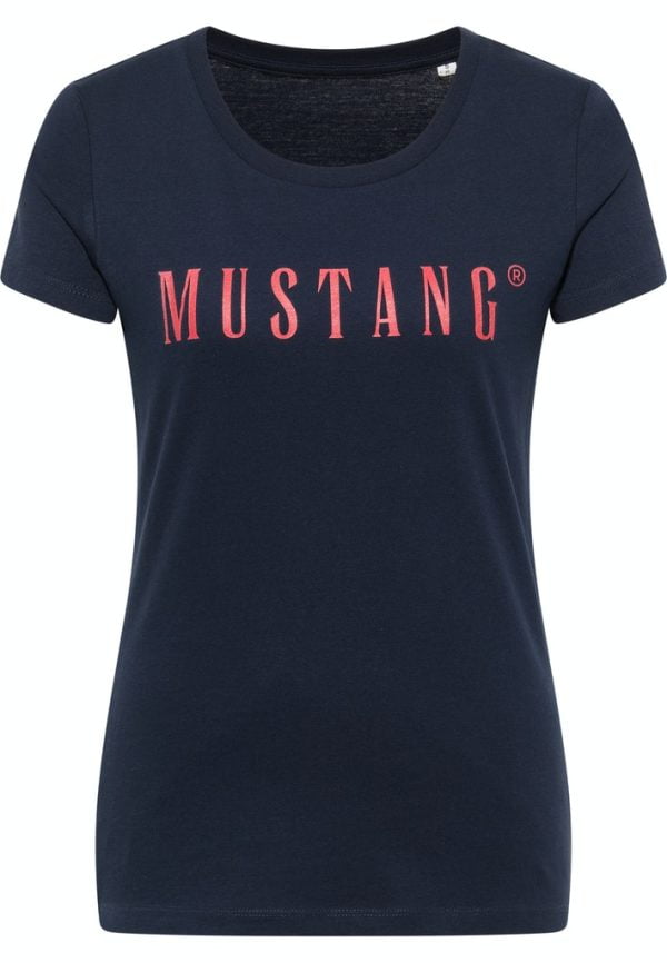 T-shirt Mustang para mulher 1013222-4085 azul marinho