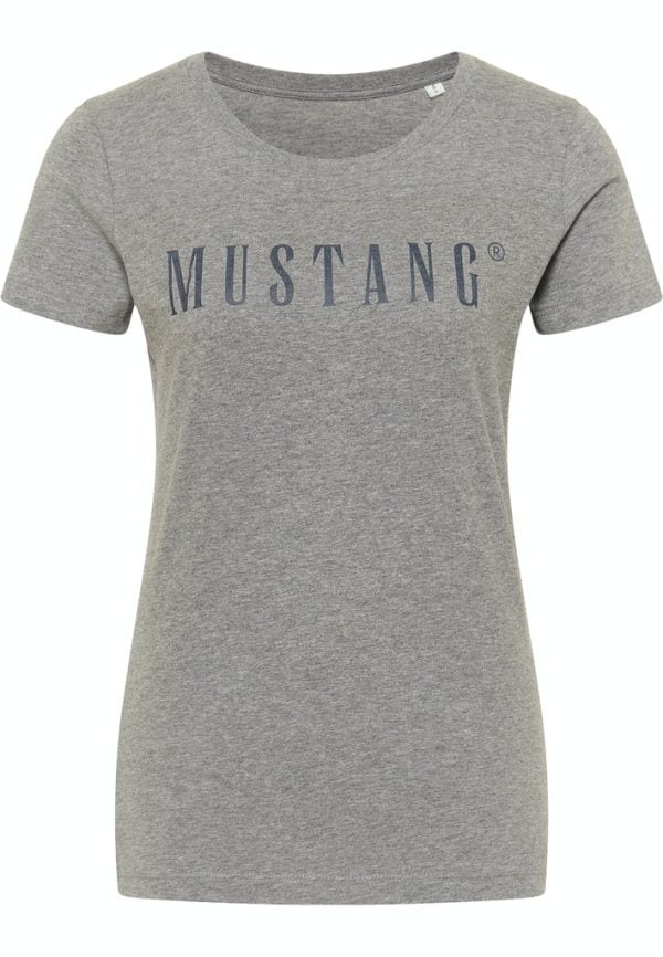 T-shirt Mustang para mulher 1013222-4141 cinzento