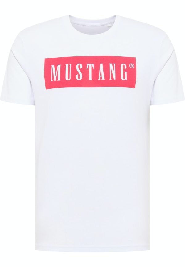 T-shirt Mustang para homem 1013223-2045 branco