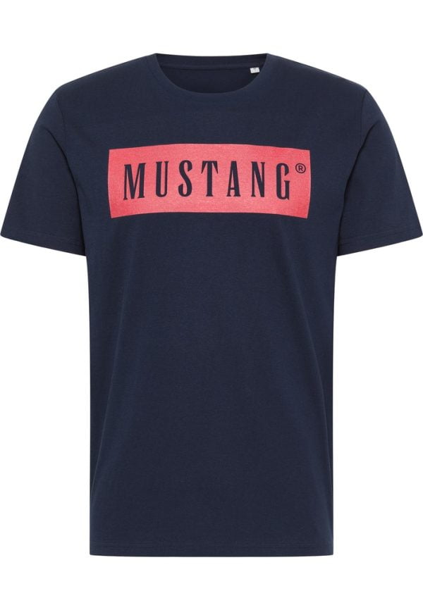 Mustang heren T-shirt 1013223-4085 marineblauw