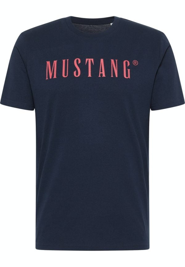 Mustang heren t-shirt 1013221-4085 marineblauw