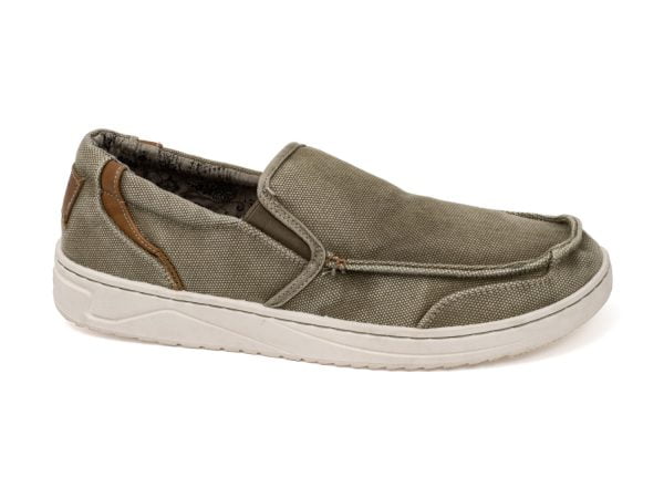 Men's Mustang 52A-081 (4191-401-77) green slip-on shoes