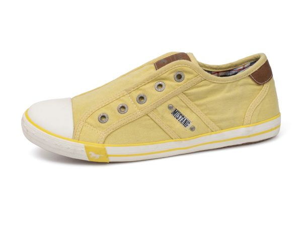Women's Mustang 52C-007 (1099-409-610) yellow slip-on tennis shoes