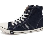 Women's Mustang 52C-017 (1099-506-800) navy blue lace-up sneakers