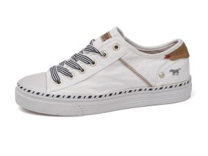 Chaussures de tennis à lacets Mustang 52C-022 (1376-303-18) blanc pour femmes
