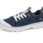 Chaussures de tennis à lacets bleu marine Mustang 52C-088 (1426-303-8) pour femmes