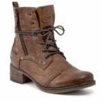Mustang women's boots 1229-508-307 brown lace-up