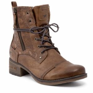 Women's Mustang 1229-508-307 brown lace-up boots