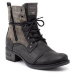 Women's Mustang 1229-510-009 black lace-up boots