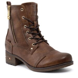 Mustang women's boots 1229-513-039 brown lace-up