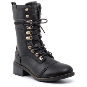 Women's Mustang 1402-501-929 black lace-up boots