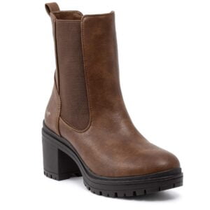 Mustang women's 1409-511-307 brown zip boots