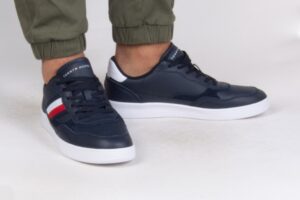 Tommy Hilfiger men's shoes COURT CUPSOLE RETRO LTH STRIPES FM0FM04828 DW5