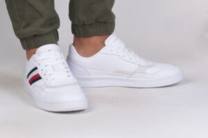 Tommy Hilfiger men's shoes COURT CUPSOLE RETRO LTH STRIPES FM0FM04828 DW5