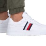 Tommy Hilfiger SUPERCUP LEATHER STRIPES shoes FM0FM04824 YBS White