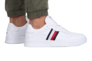 Tommy Hilfiger SUPERCUP LEATHER STRIPES shoes FM0FM04824 YBS White